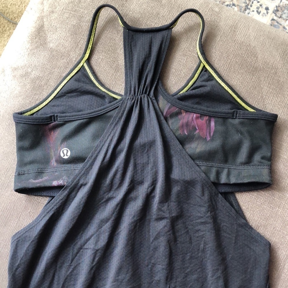 Lululemon No Limits Tank Black Midnight Iris. View 4